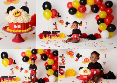 cake smash Manchester, Baby Photography Manchester, 1st Birthday photography, Cake Smash Mickey Mouse